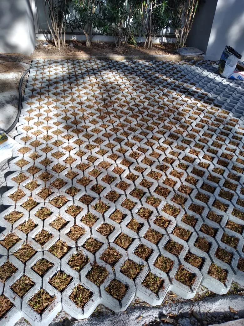 Piso concregrama instalado